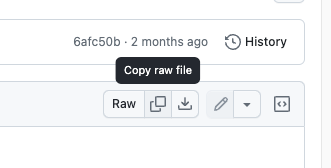 github copy raw file