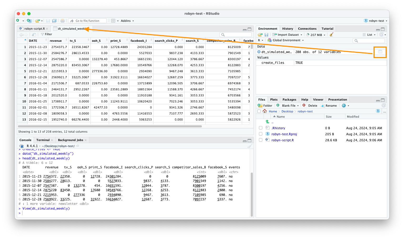 View() in R