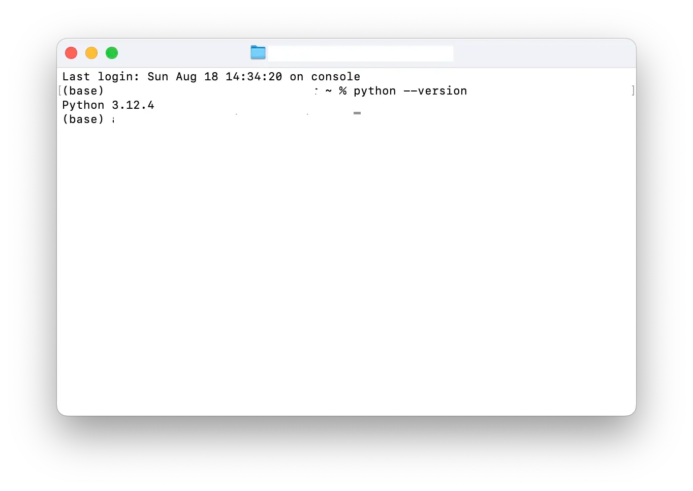 check Python version in mac terminal